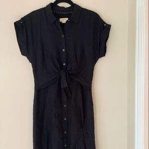 Anthropologie Button Front Midi Dress w/ pockets